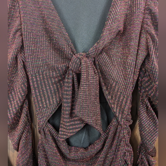 WAYF x Emma Rose Corvette Long Sleeve Ruched Cut Out  Minidress - Picture 8 of 11